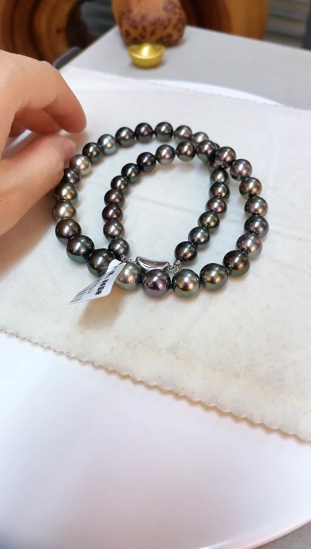 银S925镶嵌颈饰海水珍珠9-11mm