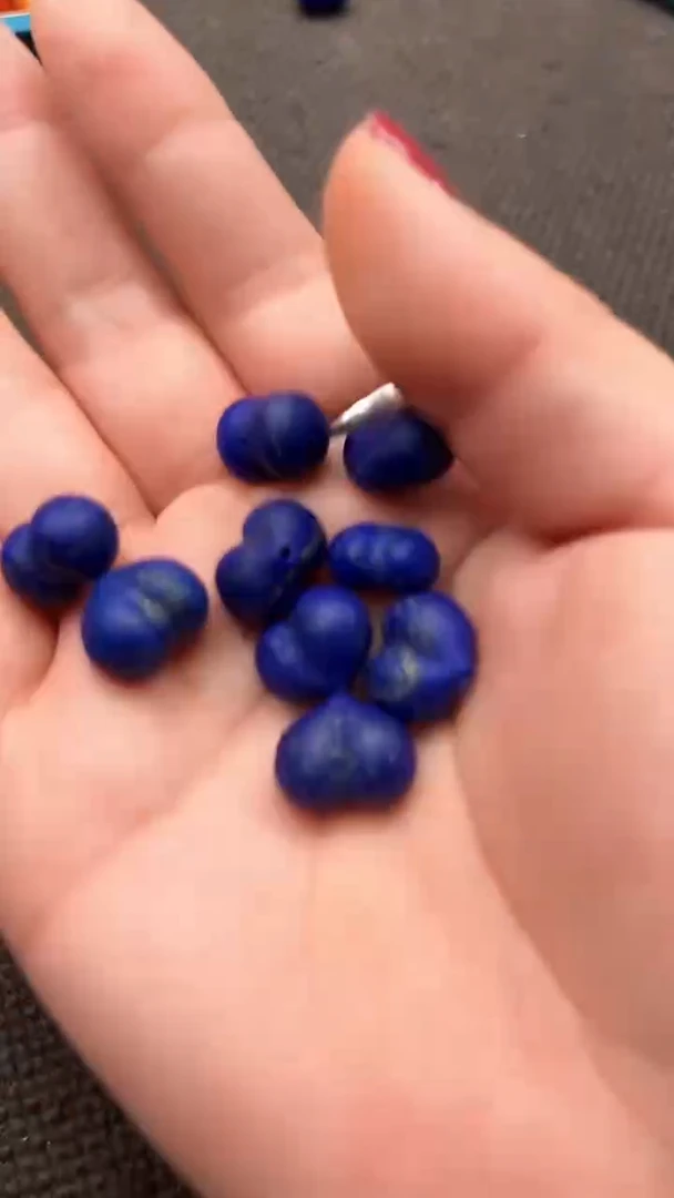 未镶嵌青金石屁桃珠青金石精工屁桃单珠  一颗 多样性拍一发一