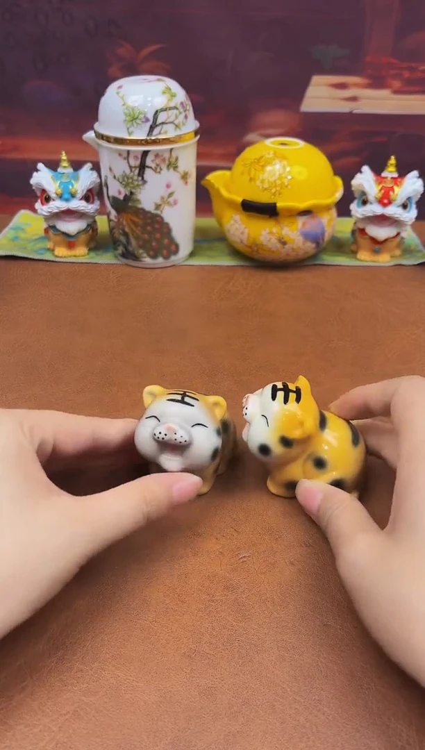 陶瓷茶具摆件旅行套组