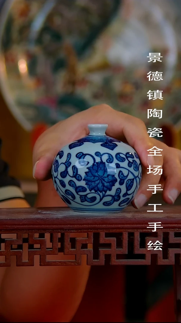 摆件手景德镇陶瓷 全场手工绘