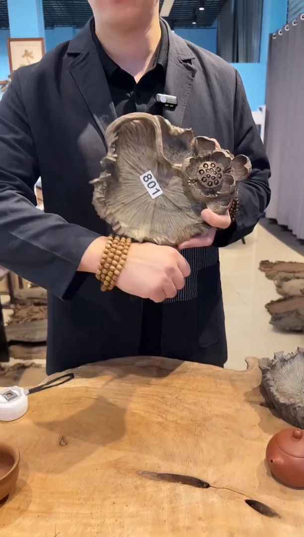 木801号乌木金丝楠果盘+0.8手串