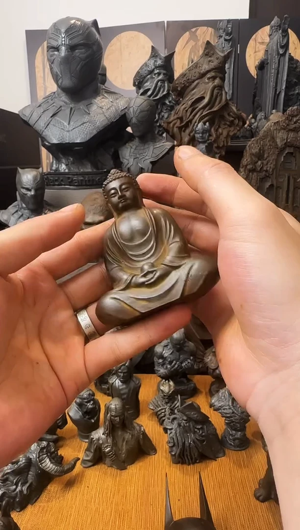 铁鲸****生实心铁艺摆件~~大日如来（锈色）