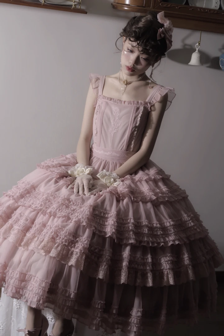 素鳞·【白夜轻婚纱·】实体店*现货 JSK 原创Lolita