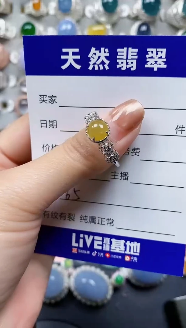 【闪购商品】翡翠戒指银S925镶嵌0065