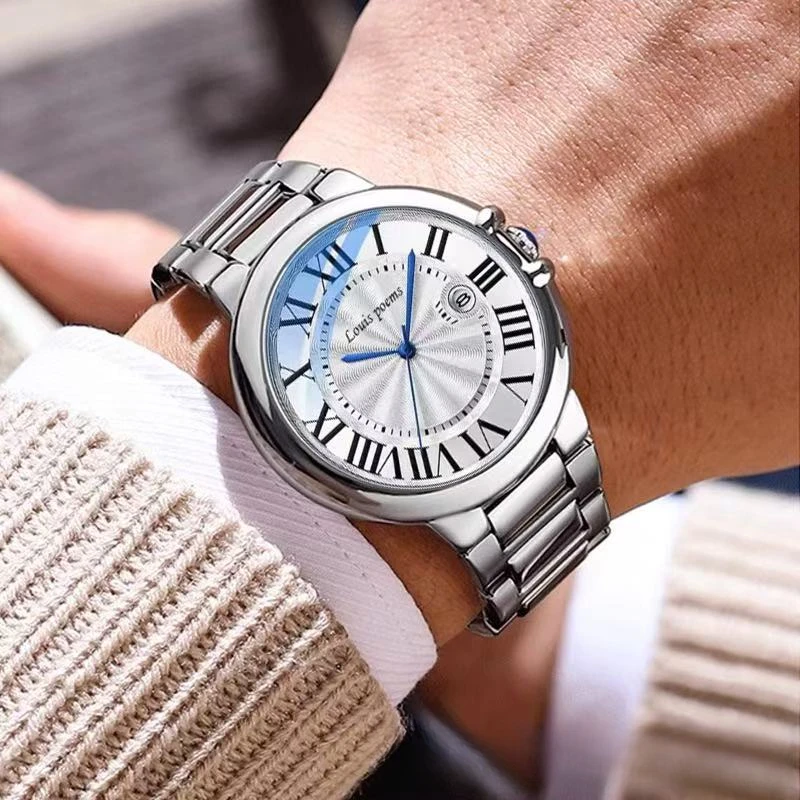 【蓝气球】外贸高端款轻奢简约石英时尚男士气质腕表EG1182