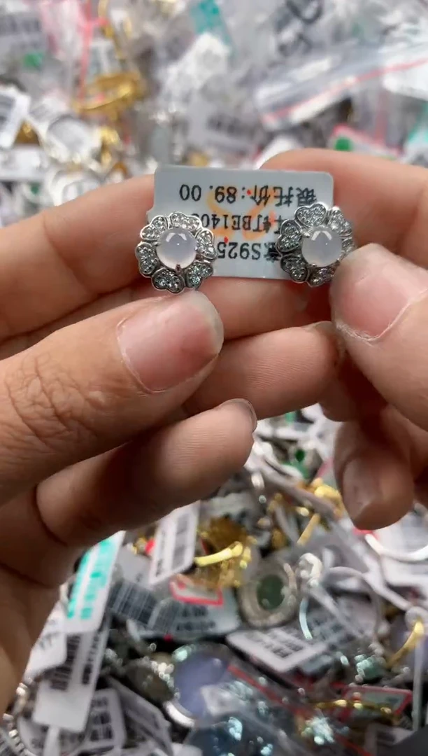 银S925镶嵌戒指翡翠999   8