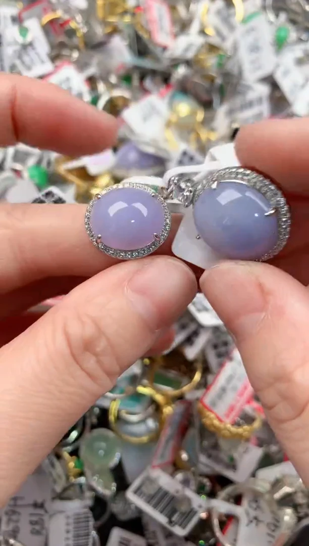 银S925镶嵌戒指翡翠222   9