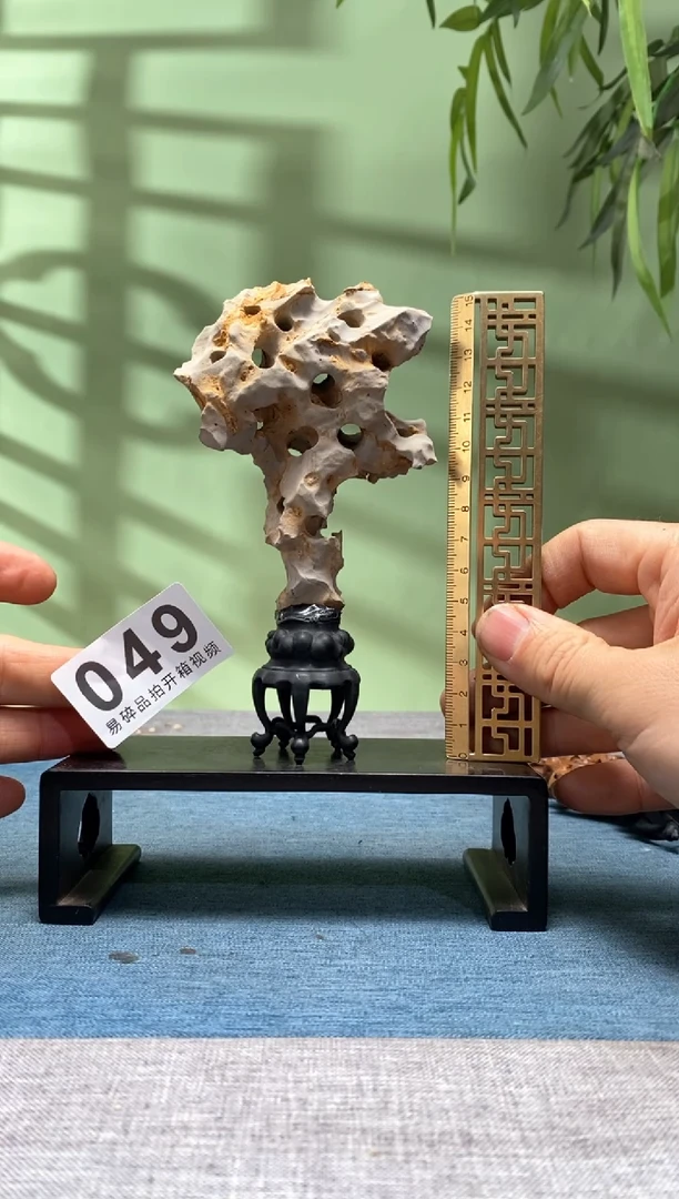 【闪购商品】树脂制品底座 石头是青州玲珑石049号