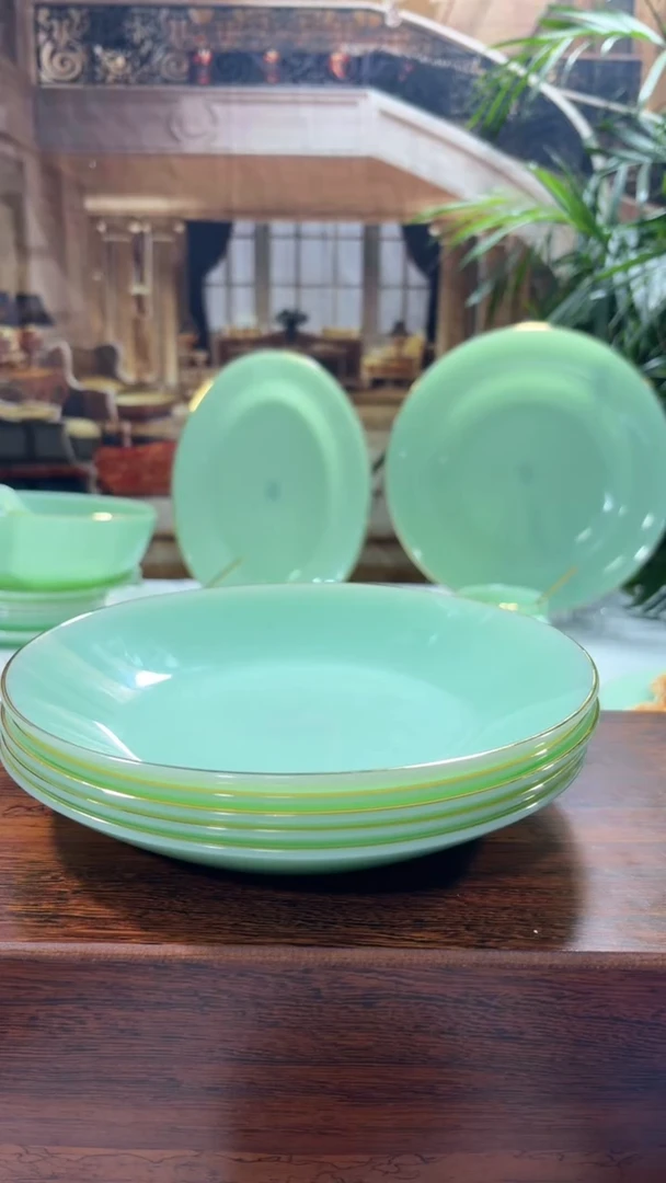 【闪购商品】...8英寸深盘6个  玉瓷【贝美】