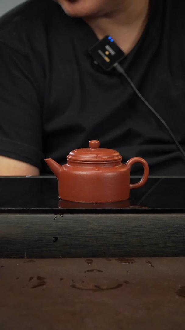 茶壶紫砂16德钟， 朱泥，100cc