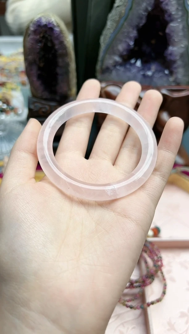 【闪购商品】水晶手镯未镶嵌粉水晶55#手镯*1 YX栗栗子