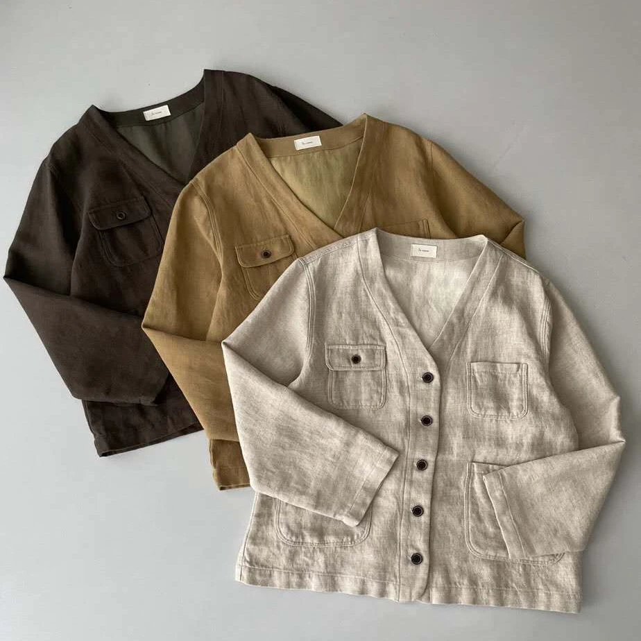 韩国正品/不支持退换/苏苏/V领薄外套/0204