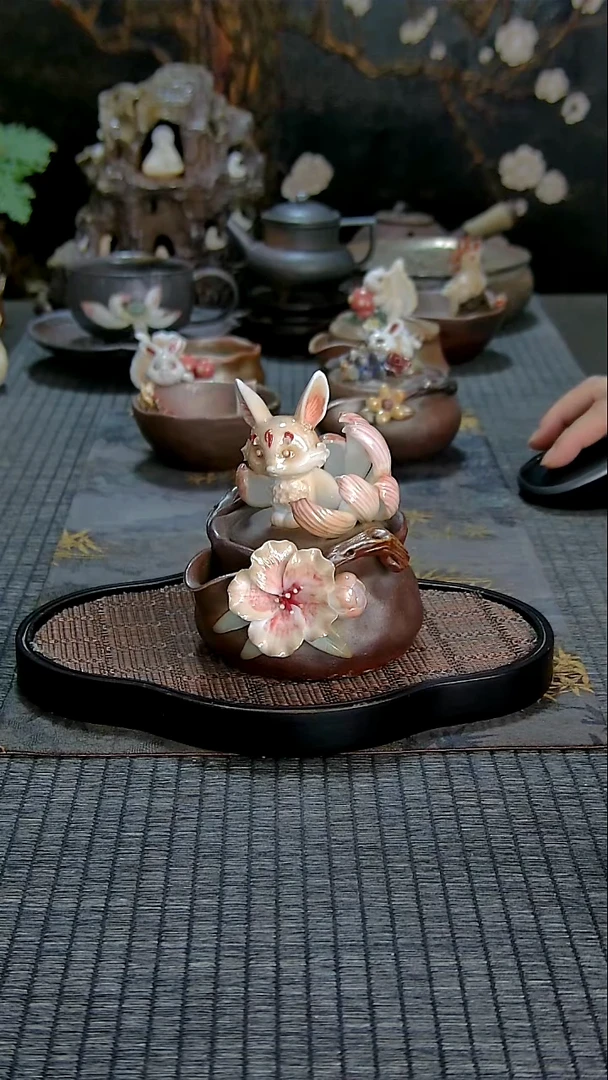 金**父黄老师九尾宝瓶柴烧