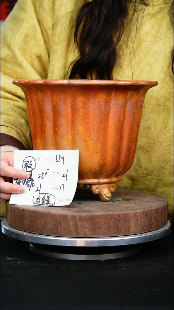 紫砂花盆559颜色不挑瑕疵