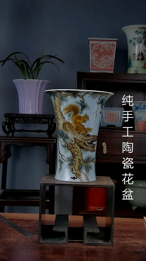 景德镇手工陶瓷花盆