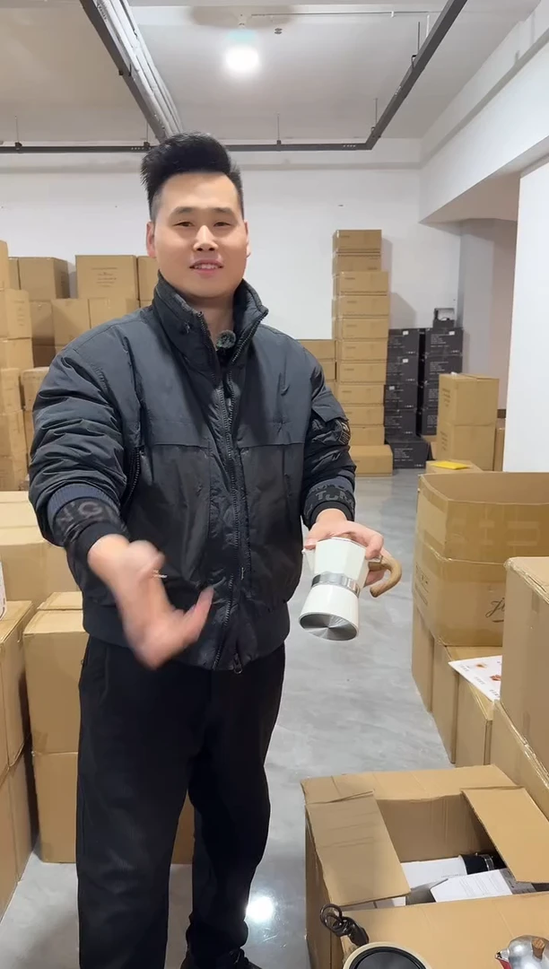 奶白意式3杯份摩卡咖啡壶