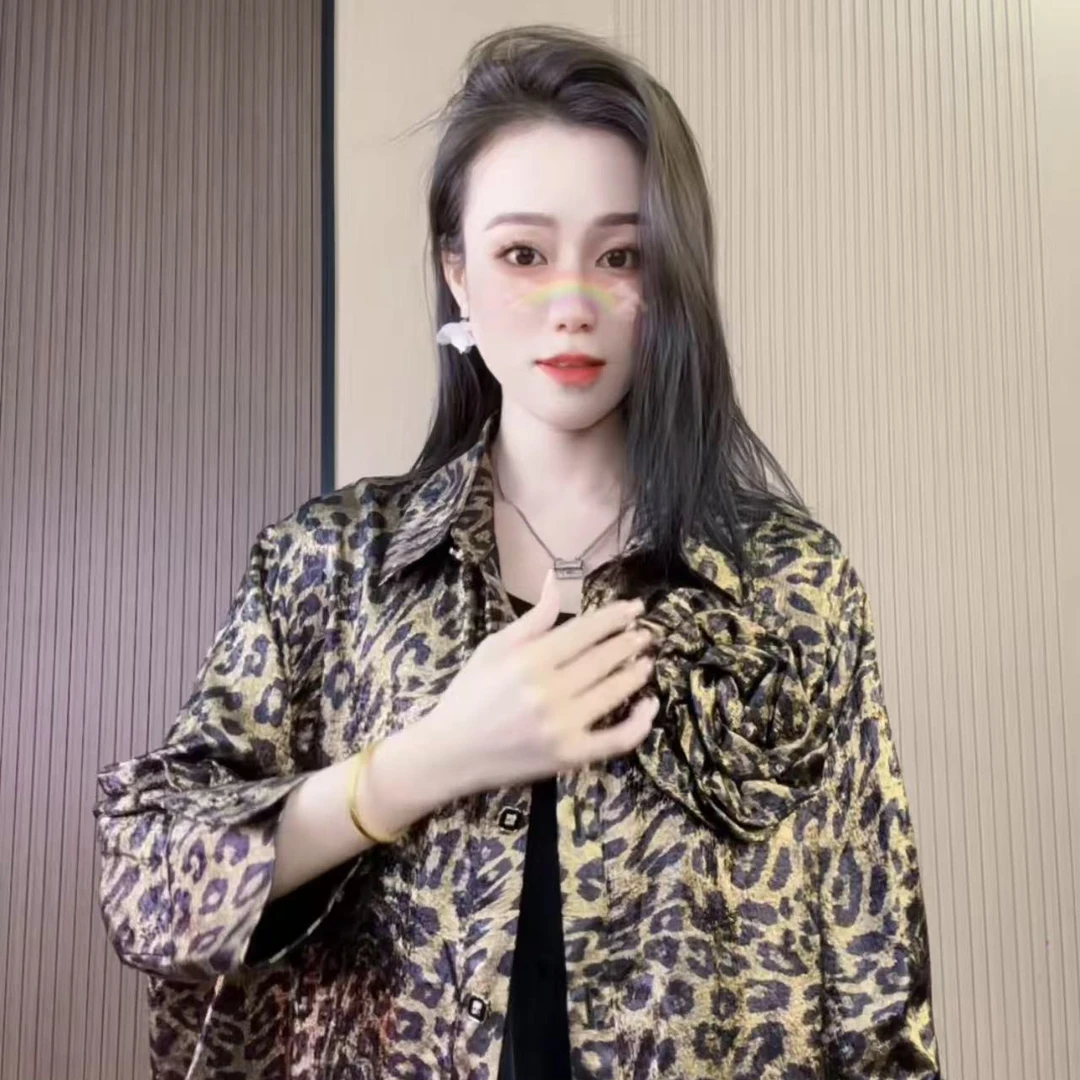 【爱菲雅】文文百搭豹纹洋气外套K154