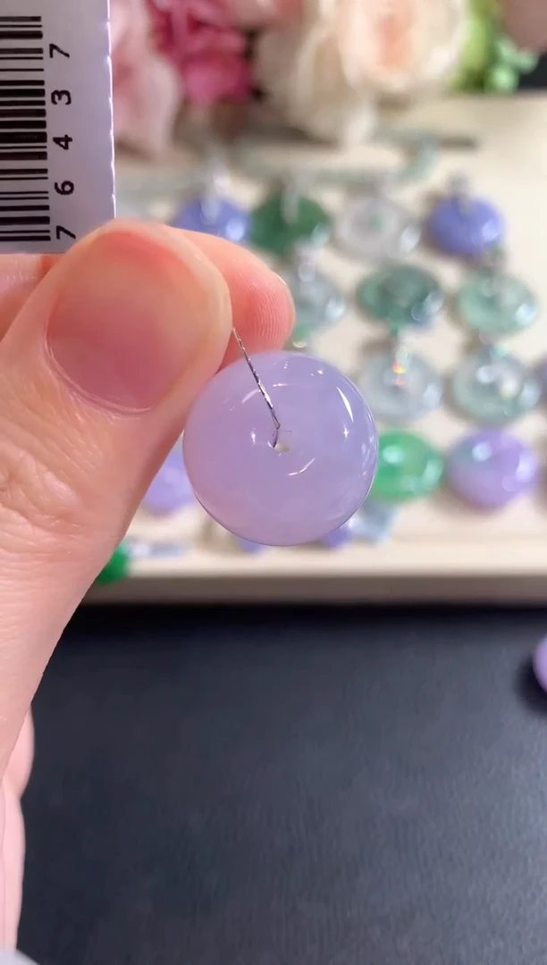 吊坠(不含链)未镶嵌翡翠冬日珠宝Q77紫货有色差