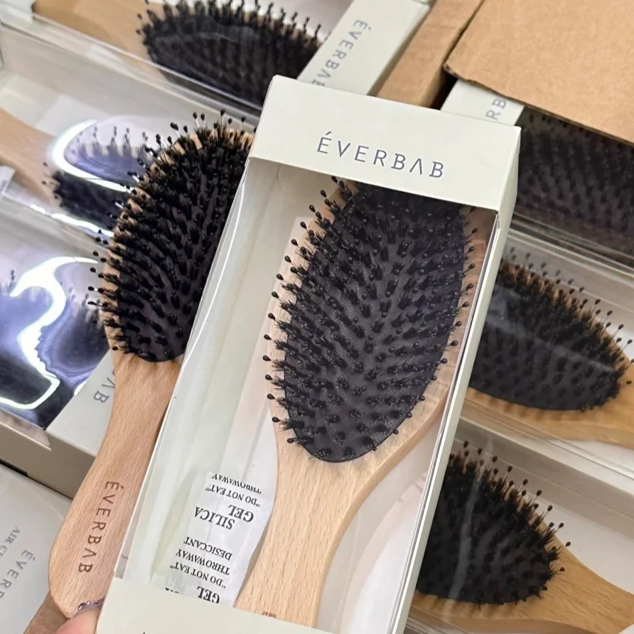everbab艾蓓拉猪鬃气囊气垫梳按摩梳子/女士专用长发