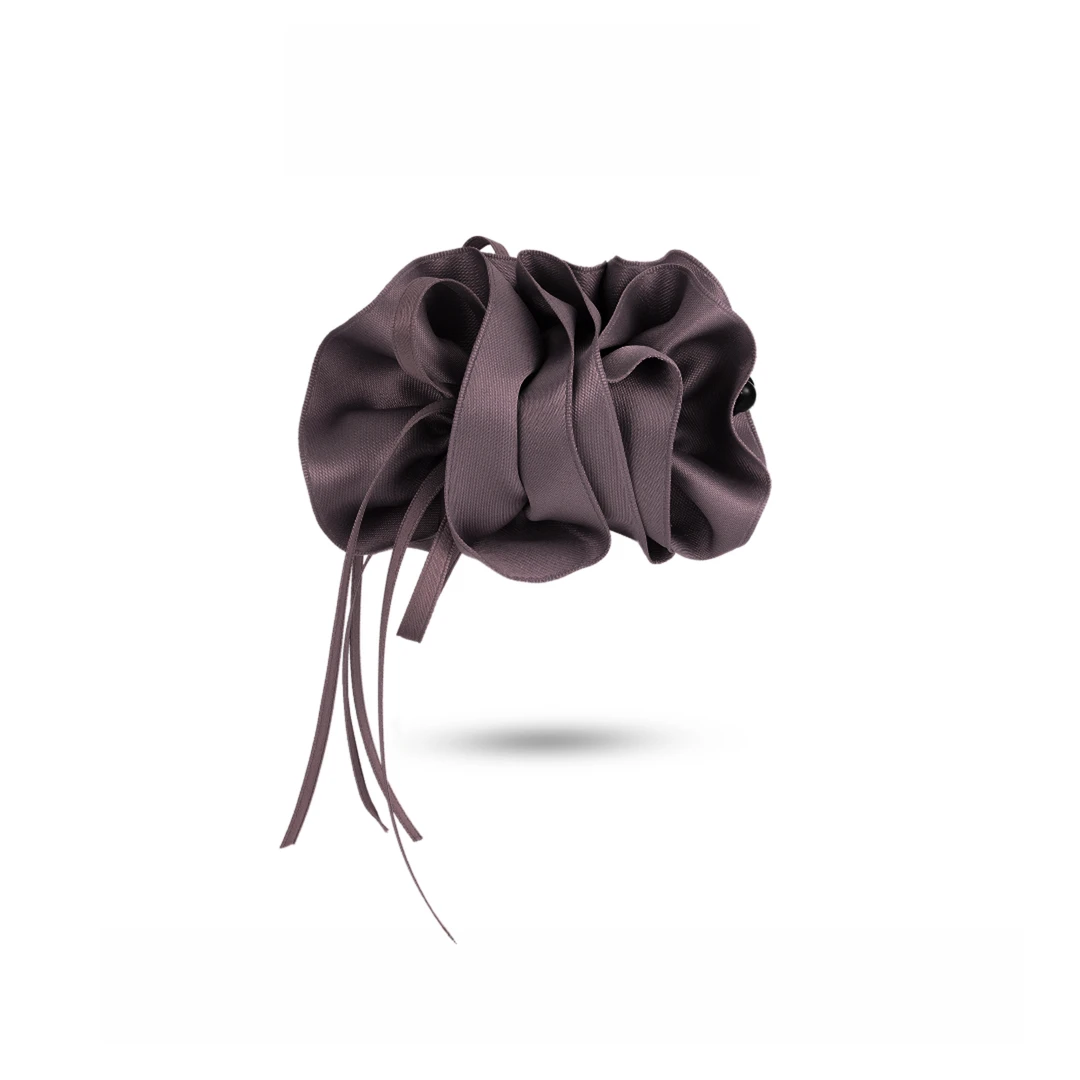 韩系飘带蝴蝶结花苞发夹女2025新款高马尾香蕉夹温柔百搭竖夹发卡