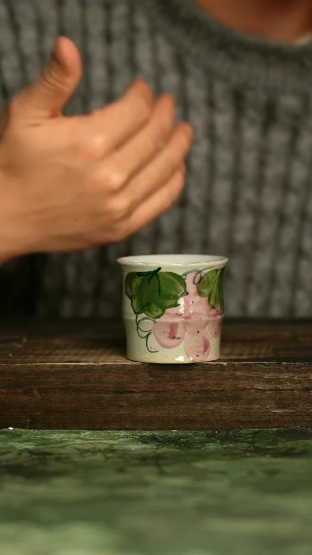 陶瓷青诗集手工手绘瓷器