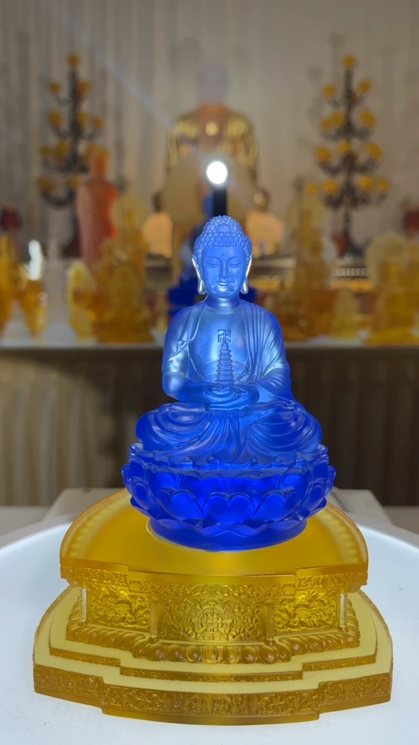 手工艺品琉璃药师佛13公分