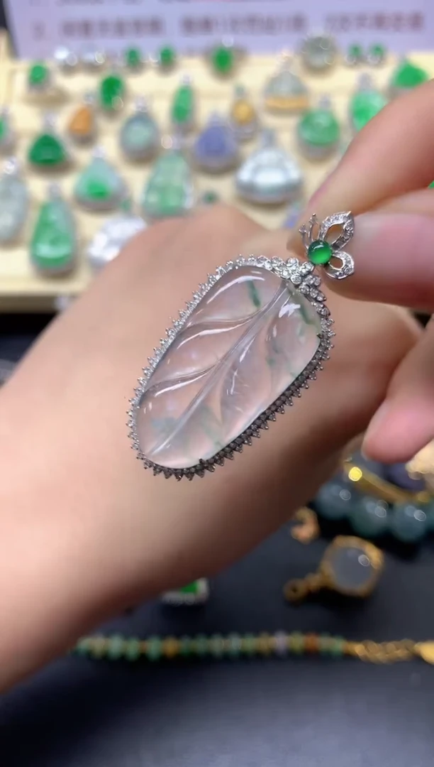 翡翠18K金镶嵌吊坠(不含链)吊坠|5980+598