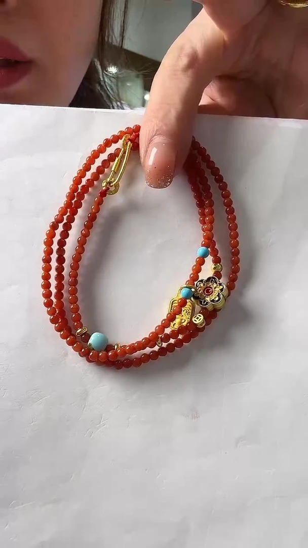 项链合金南红玛瑙南红万能链