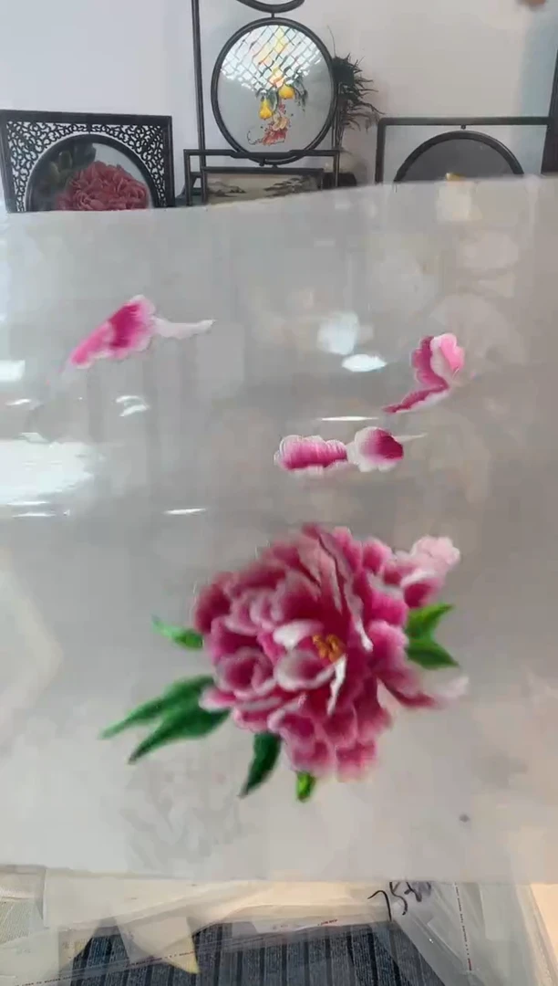 织绣纯手工苏绣双面绣绣布85