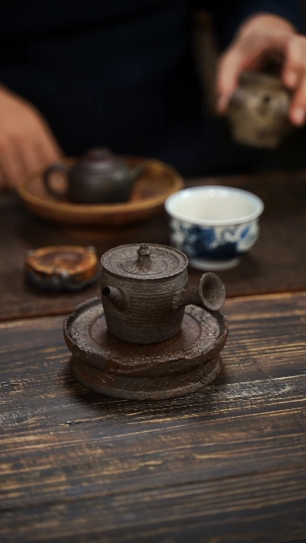 全手工制作 南蛮 侧把壶  90cc