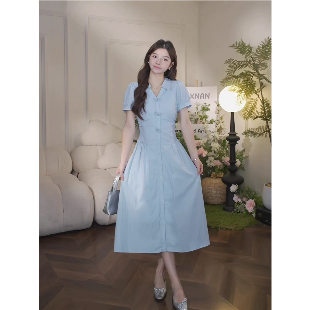 鹿向南【漫漫盛夏】夏季新款气质小众显白温柔度假连衣裙女长裙