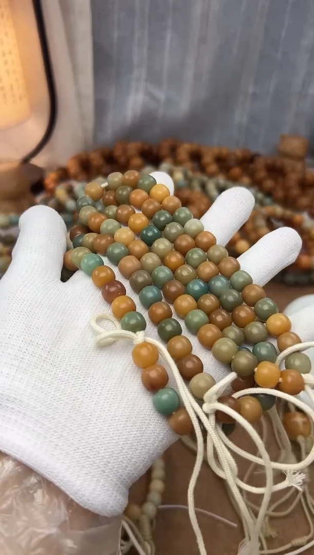 菩提根/象牙果手串9*10干磨深色一条2613