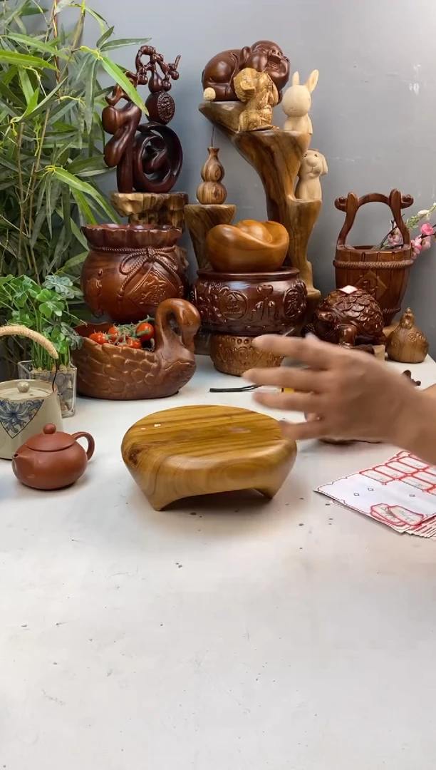 香樟木A37三足墩墩/尺寸