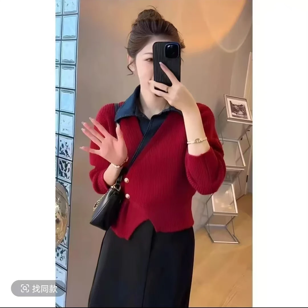 女修身显瘦上衣毛衣长袖打底百搭秋冬1160