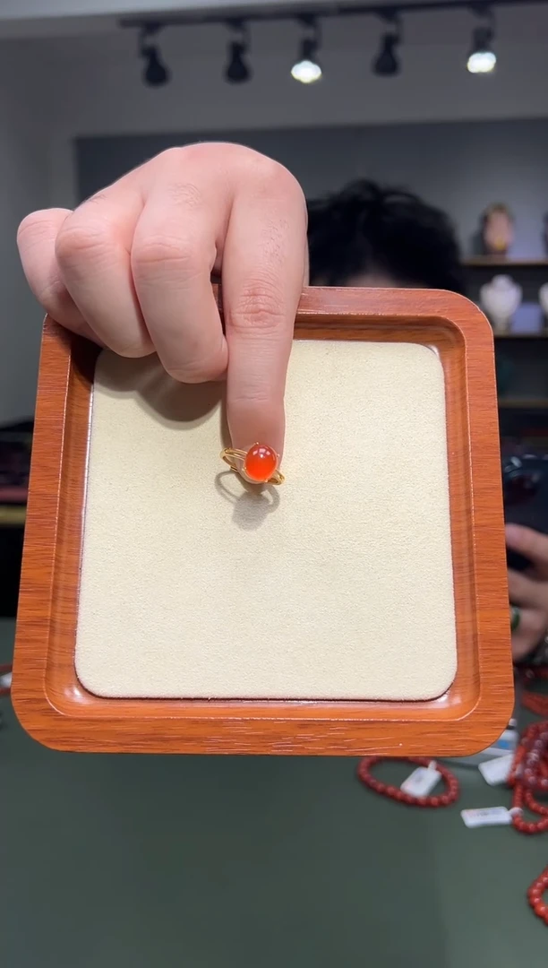 【闪购商品】南红玛瑙戒指未镶嵌天然南红戒指HA34012多样性发货