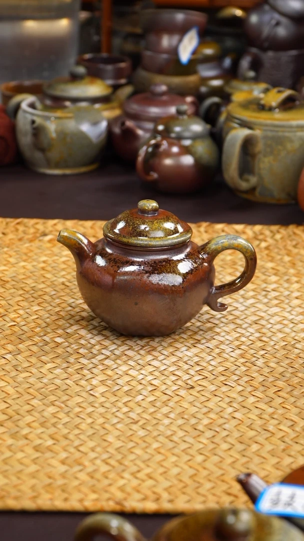 茶壶紫砂纯自然柴烧