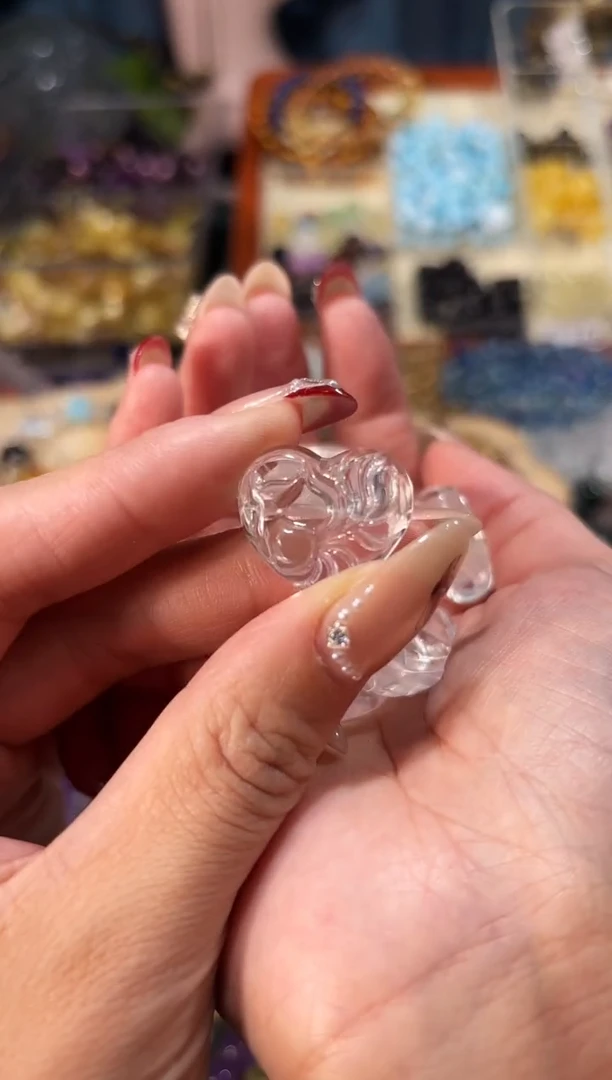 【闪购商品】水晶手串未镶嵌白水晶爱心凤九手牌