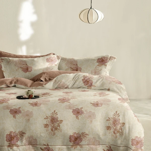 【新款】高端原麻-床盖款-四件套-花锦香