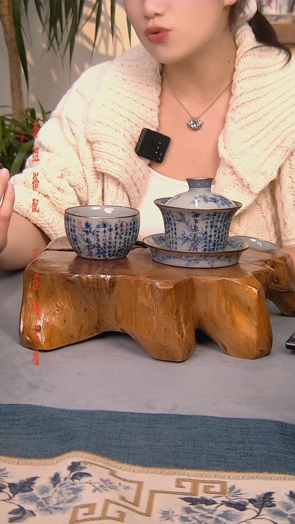 简装家用款2件套 老陶泥开片纹陶瓷茶具