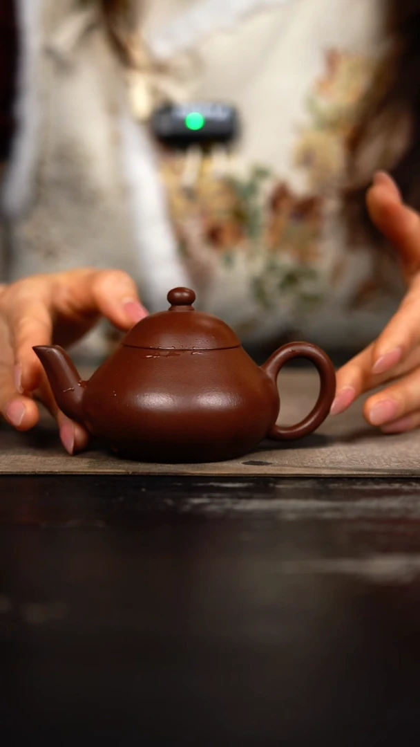 茶壶紫砂老紫泥梨形