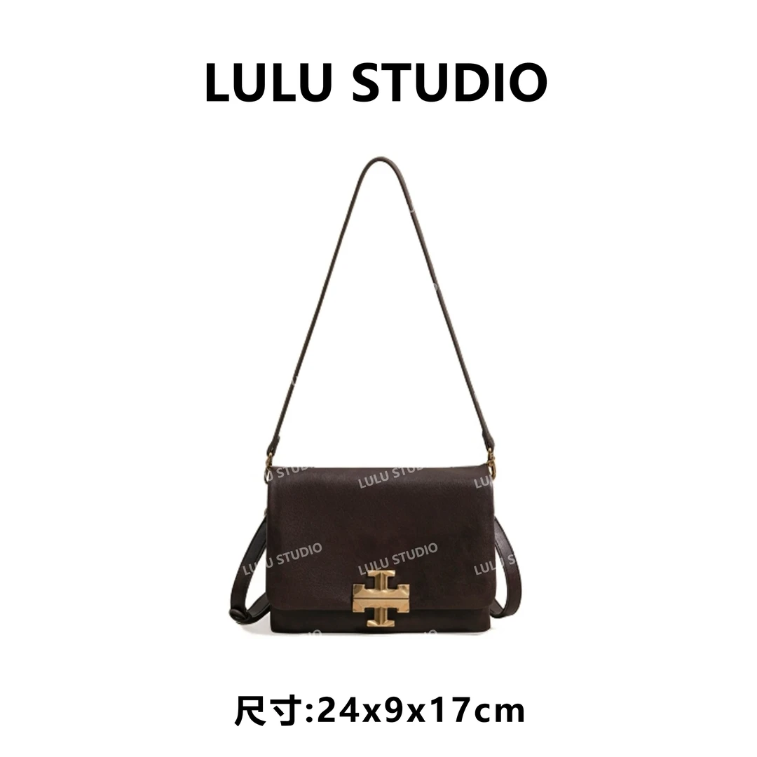 【LULU】SK-63152-咖啡RAIN.CUN气质时尚百搭简约斜跨轻奢女包