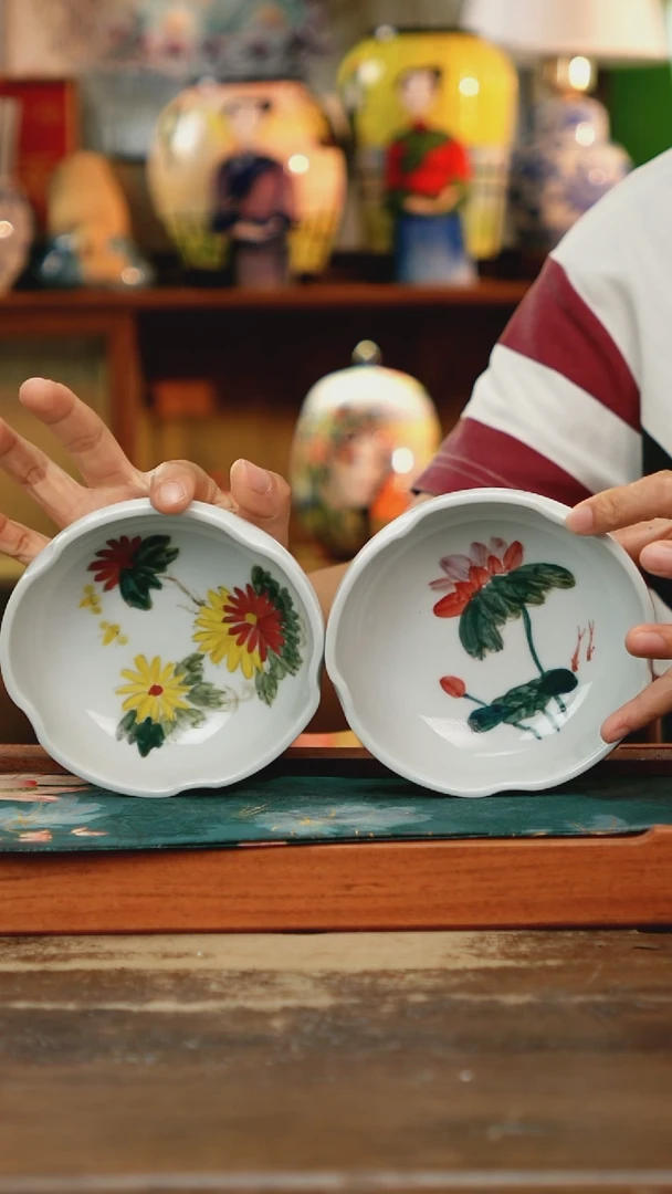 杯景德镇纯手工釉下彩精品茶具水杯