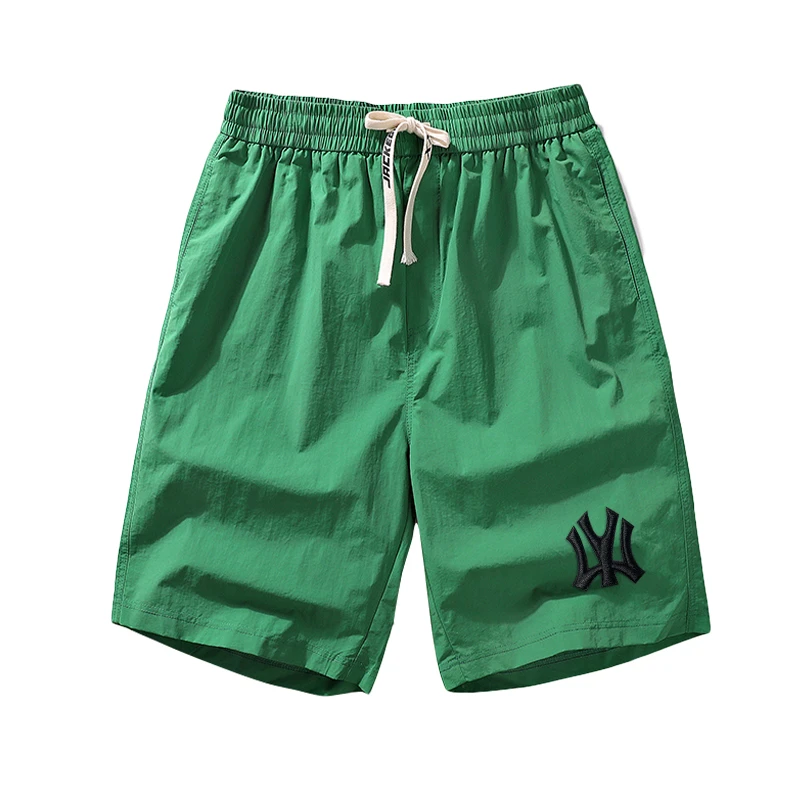 【厂家特惠】短裤男夏季新款潮牌宽松休闲运动沙滩跑步冰丝五分裤男