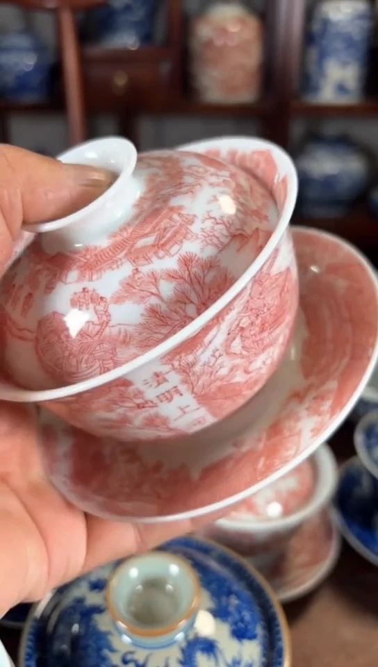 【闪购商品】杯瓷器杯子瓷器杯子盖碗暇