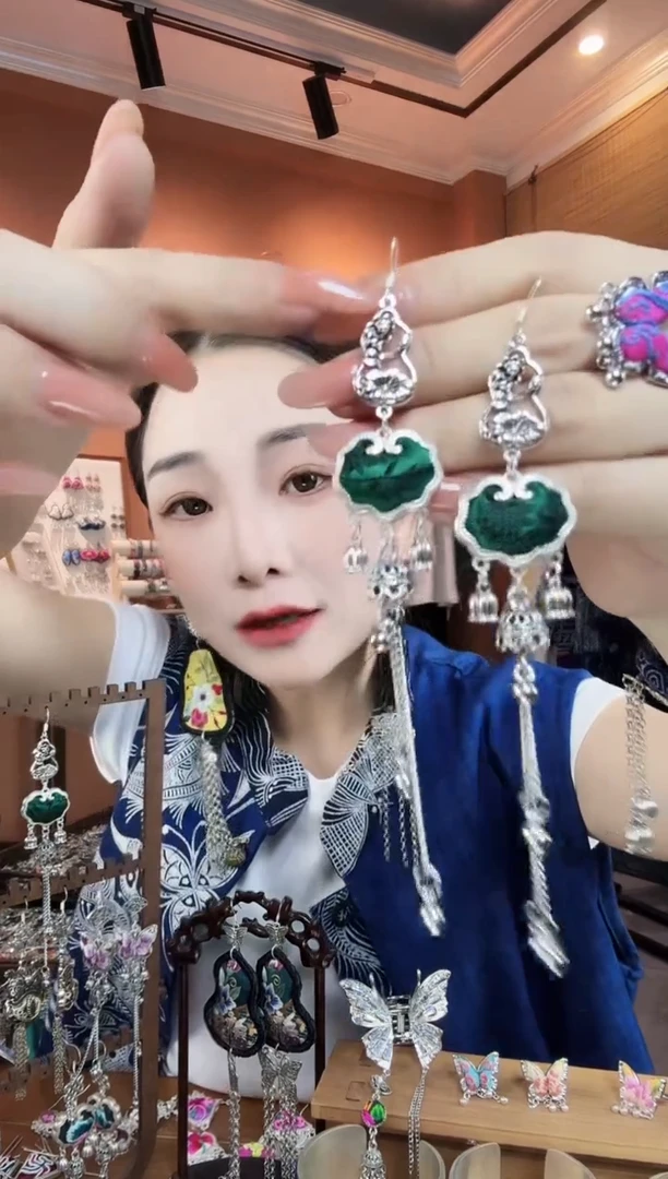 刺绣纯手工民族风耳环