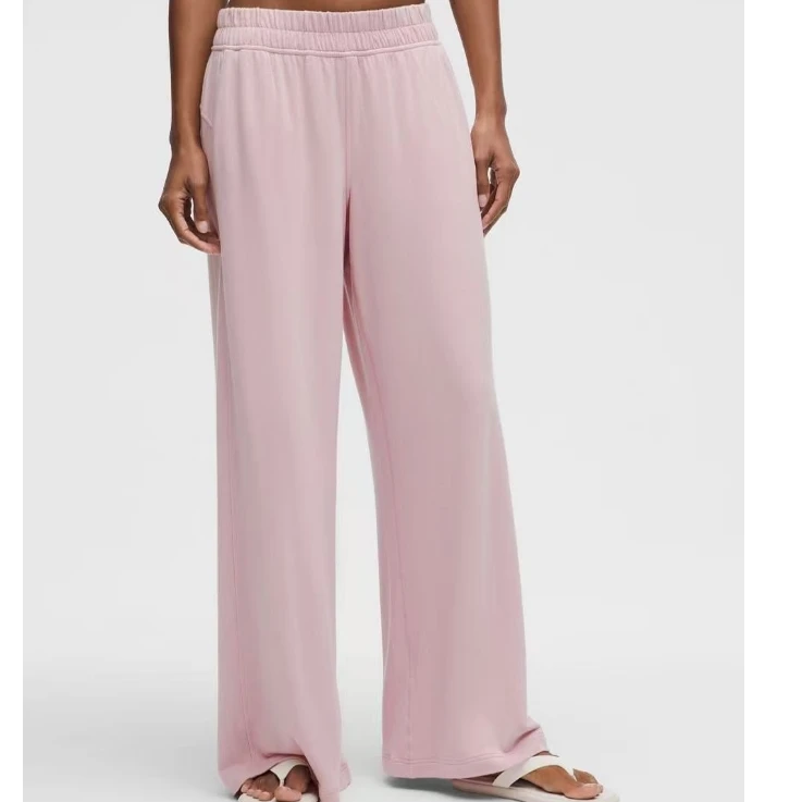 lululemon/露露乐蒙BeCalm 女士中腰超柔软垂坠宽松直筒裤