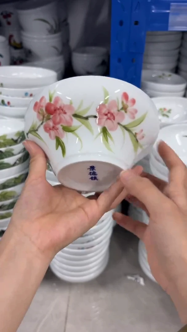 景德镇手绘釉中彩（食品级）无内绘葫芦碗