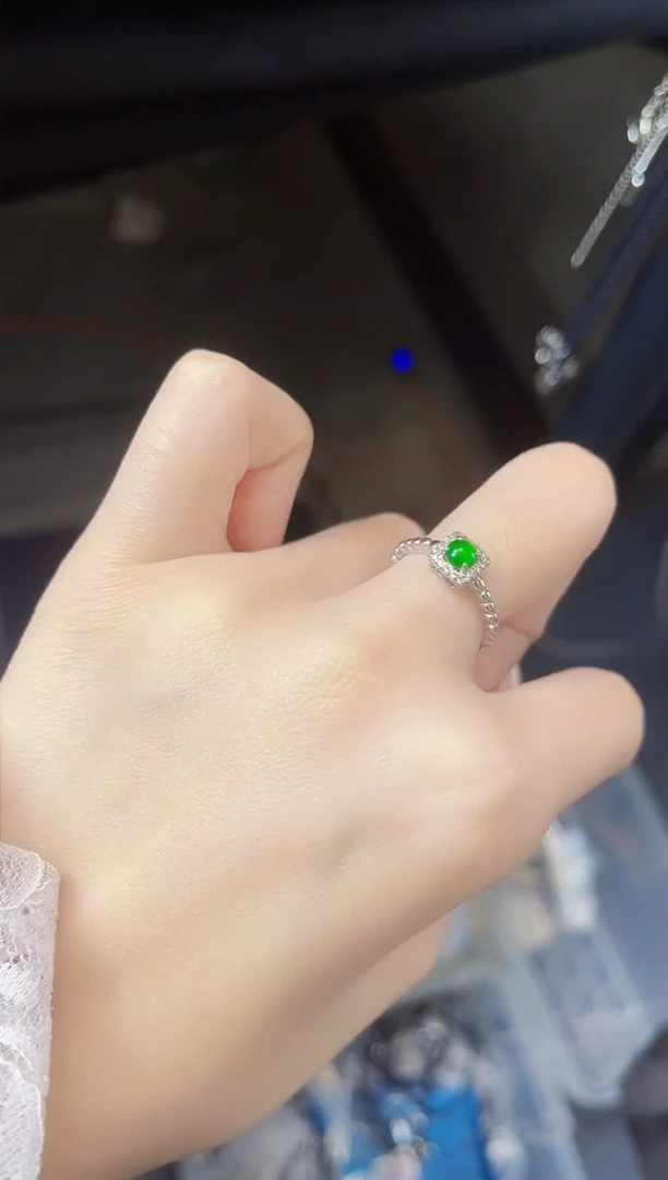 【闪购商品】翡翠戒指银S925镶嵌戒指