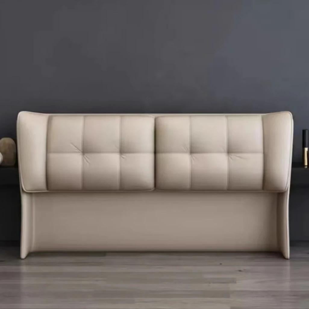 2025床头主卧创意简约皮艺轻奢大床软包床落地北欧