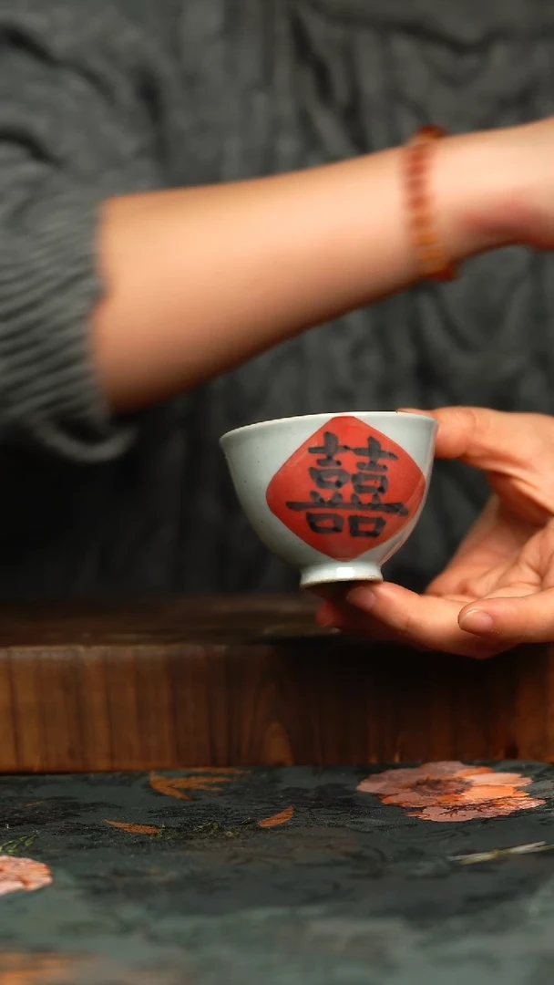 杯釉下彩手工手绘同款陶器